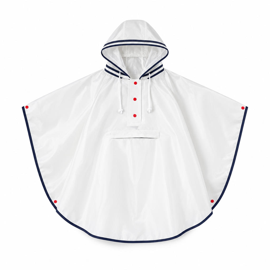Poncho Petit Explorateur, vue d'ensemble sur fond blanc