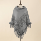 Cape Hiver Chic gris sur buste
