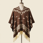 Poncho Homme Rancho – coloris Marron, présenté sur mannequin couture