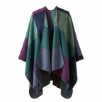 Poncho Mosaïque Hiver, vue d'ensemble sur fond blanc