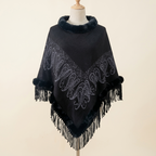 Cape Hiver Chic noir sur buste